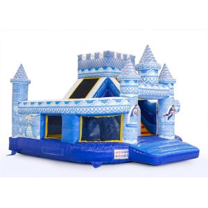 3D Cartoon Outdoor Inflatable Playground Frozen Princess Theme Quick Set Up