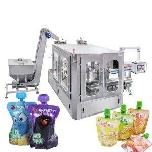 Automatic Doypack Spout Juice Filling Machine Beverage Jelly Spout Pouch Filling