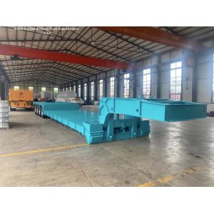 2 3 4 Axles 80t 100t 120t Lowbed Lowboy Semi Trailer with 13T or 16T FUWA/BPW