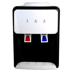 China Black And White Push Tap Mini Desktop Water Dispenser With Full Plastic PP Housing on sale