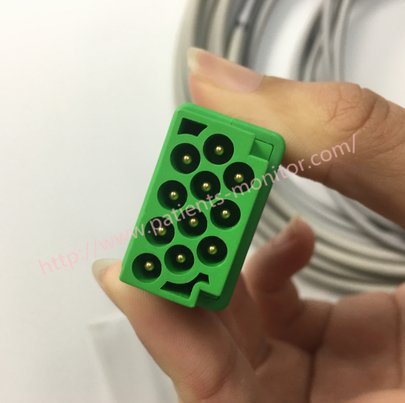 REF 2106309-002 GE ECG Trunk Cable 3-Ld Wire Integrated Grabber Leadwire IEC 3.6m 12ft