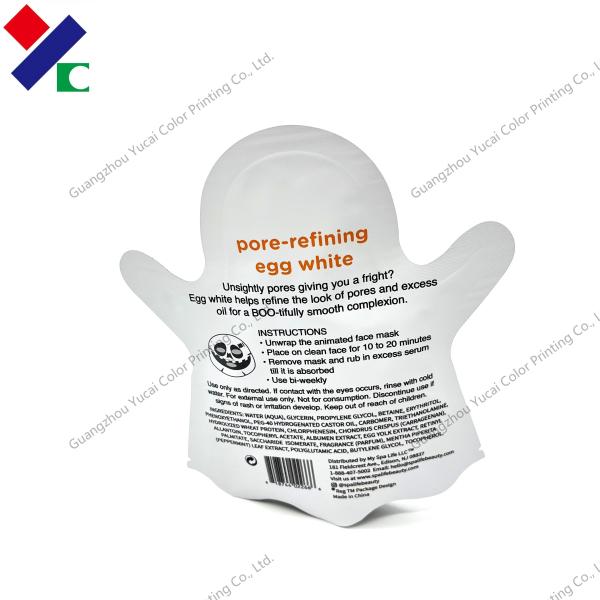 PET VMPET PE Packaging Facial Mask Bag 80 X 80 MM Customized Shaped