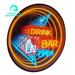 3D Neon Abyssal Mirror with Customized Design and 80lm/w Lamp Luminous