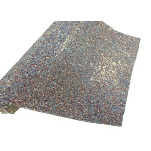 Elastic Fabric Backing Silver Glitter Fabric Soft And Sparkle Material