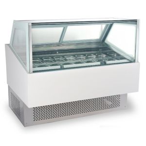 -24℃ Degree Ice Cream Showcase Freezer Intelligent Precise Temperature Control