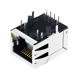 LPJ4012GENL 10/100 Base-T Integrated Magnetics Right Angle RJ45 Connector