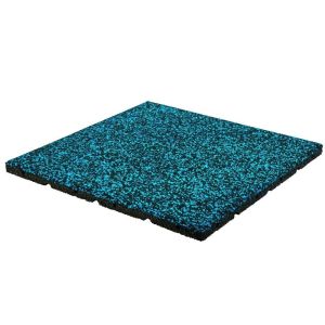 China Red Indoor Rubber Floor Tiles Anti Shock Gym Protective Flooring 500x500x30mm on sale