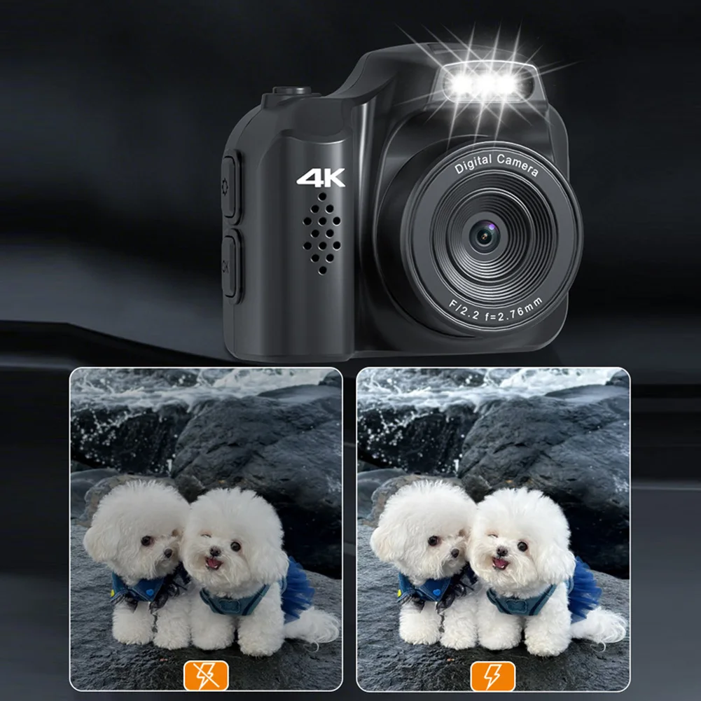 HJD-02 4K Digital Camera 64MP Portable Small Camera 1.54inch For Kids Students