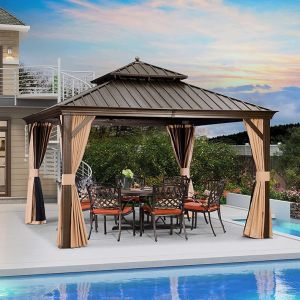 Outdoor Hardtop Gazebo Gazebos With Polycarbonate Roof Patio Hardtop Gazebo