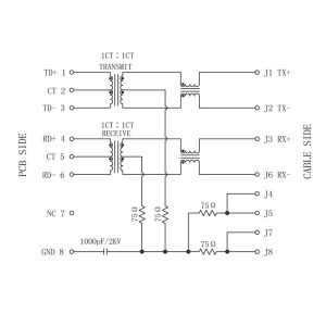LMJ1998824110DL1T39J RJ45 Jack LPJ0012GENL 10/100 BASE-T Ethernet