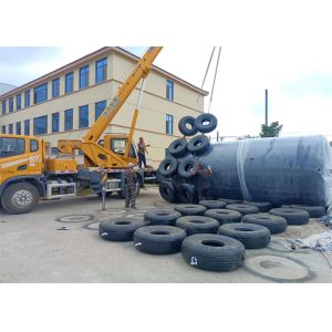 EVA Material Foam Filled Fender With Tires And Chain Net For Ship Protection