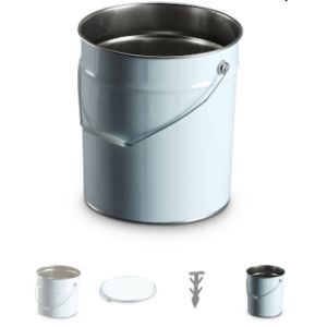 Reusable 16l Metal Paint Bucket Metallic With Lever Lock Ring Lid