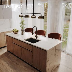 Smart Modern Style Customized Kitchen Cabinet Lacquer Finish Design Kitchen
