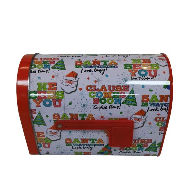 Metal Mini Tin Mailbox Toy Container With Raised Signal Flag Food Gift Storage