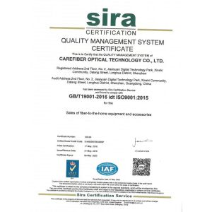 Carefiber Optical Technology Co., Ltd Certifications