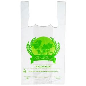 Flexiloop Handle Compostable Mailing Bag with Custom Printing PLA and PBAT