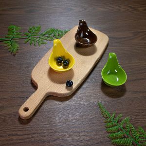 A Grade Porcelain Cute Yellow Tableware Handmade Sauce Serving Spoon Customized