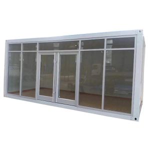 Grey White Structure Customized Detachable Glass Wall Container