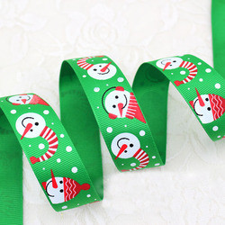 2020 Christmas holiday polyester tape with christmas tree and snow printed