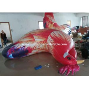 Outside Standing Inflatable Cartoon Characters PVC Rooster Animal Cock Model