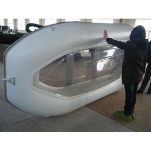 Flame Resistant Transparent Inflatable Boat 5 Person Fishing Boat With Extra