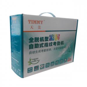 China Custom Printed Single Wall Corrugated Paper Product Boxes With Plastic Handle on sale