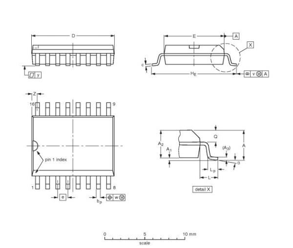 Integrated Circuit Chip 40-bit I2C-bus I/O port with RESET, OE and INT