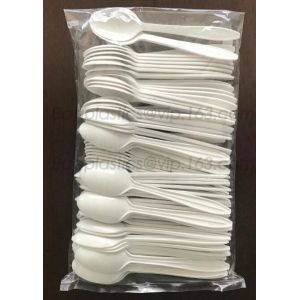 Disposable cute plastic white straight drinking straw, PLA individually wrapped