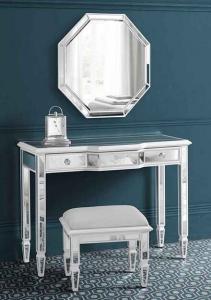 Wholesale Living Room Mirrored Console TableWith Mirror Stool Black Lacquer Painting from china suppliers