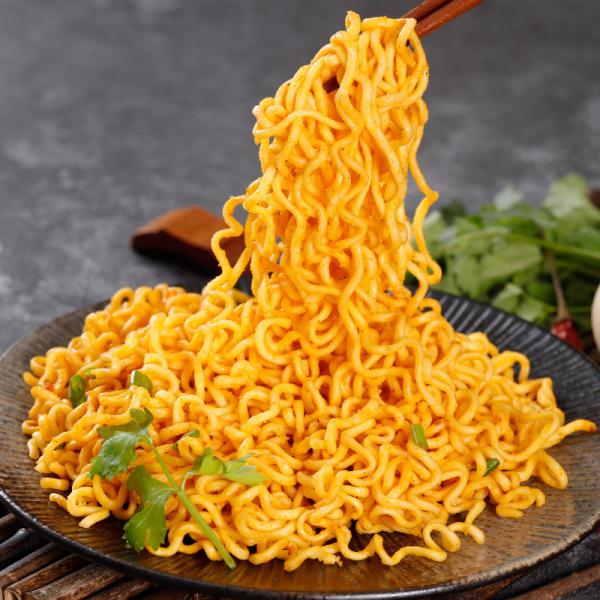 500G Stir Fried Noodle OEM Wheat Flour Smooth Chewy Quick Cooking Instant Noodles