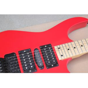 Factory Custom Red Body Electric Guitar with Floyd Rose,HSH Pickups,Black Dots