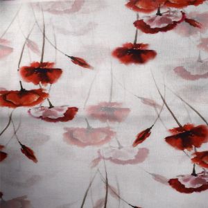 Textiles Polyester Printing Fabric Ramie Cotton Plaid Linen Blend Fabric