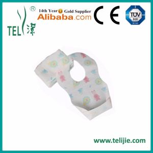 Cartoon Print ISO9001 Disposable Paper Bibs For Babies