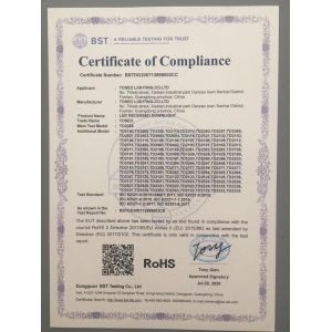 Toseo Lighting Co., Ltd. Certifications
