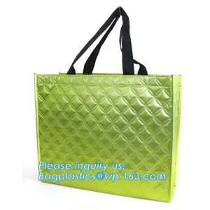 Wholesale Promotional custom printing shopping tote bag PP laminated foldable handle non woven bag, promotional shopping nylon non from china suppliers
