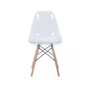 ISO9001 Eiffel Dining Side Chair PU Cushion Tulip Dining Chair Anti Aging