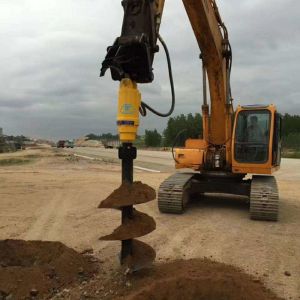 Hole Digging Machine Excavator Skid Steer Attachments Hydraulic Earth Auger
