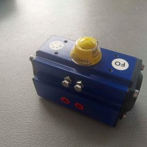 Pneumatic rotary pneumatic valve actuator expoxy coating body black endcaps