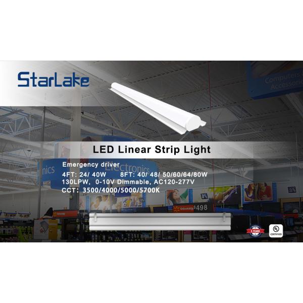 130LM/W Retrofit LED Strip Lights 4FT 8FT AC120-277V High Lumens