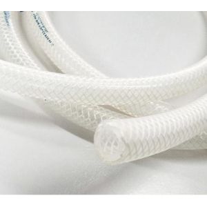 China Clear 1/8 Id OD9mm 50m/Roll Food Safe Silicone Tubing Flexible Braided Hose on sale