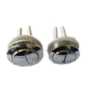 Electroplate Toilet Flush Switch Cistern Button , Dual Flush Toilet Button