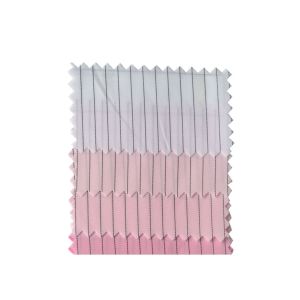 Dust Free ESD Fabric 5mm Stripe 100D X 100D Woven Twill For Workwear ESD Cap