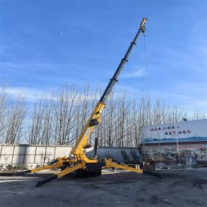 12 Ton Lifting Capacity Spider Crawler Crane with Telescopic Boom and Electric