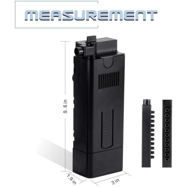 280GPH Aquarium Water Filter For 10 Gallon Tank