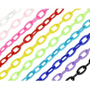 Plastic Link Chain Warning Chain Yellow Plastic Barrier Chain Safety Chain