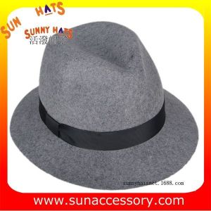 T8981177 Sun Accessory customized fashion winner 100% wool felt fedora hats,