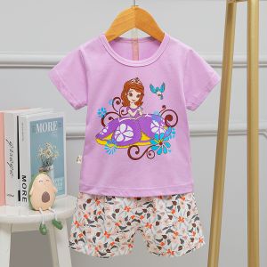 Breathable Cotton Pyjama Set Cotton Childrens Dinosaur Pjs 54cm 58cm Hipline