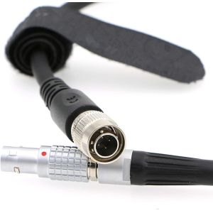 Straight Camera Power Extension Cable 2 Pin Lemo To Hirose 4 Pin