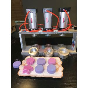 High Productivity Bath Bomb Press Machines with Four Roller Double Press