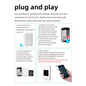 Lightweight Portable 4G Mobile Hotspot With Secure Wifi 150Mbps LTE Upload For